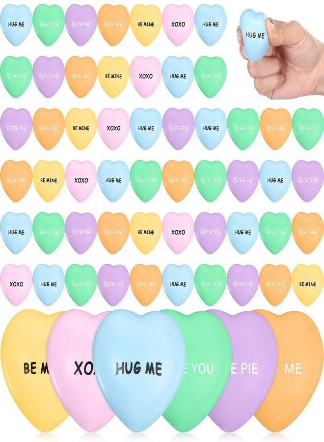 Sratte 30 Pcs Heart Stress Balls Bulk Valentines Day Stress Balls Heart Shaped Mini Colorful Foam Toys for Valentine Party Favors Gifts Carnival Reward Gift Fillers - Image 1